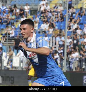 Ante Matej Juric du Brescia Calcio FC lors de Brescia Calcio vs Frosinone Calcio, 5Â° Serie B BKT 2024-25 match au stade Mario Rigamonti à Brescia (BS), Italie, le 14 septembre 2024. Banque D'Images