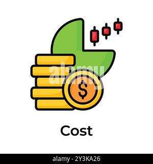 Conception de vecteur de coût de trading, prêt à l'emploi et icône de téléchargement Illustration de Vecteur