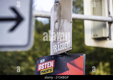 Élection d'État en Thuringe. Quelques jours après les élections, les affiches électorales du parti Alternative pour l'Allemagne (AFD) sont toujours en place à Meiningen. Le Thur Banque D'Images