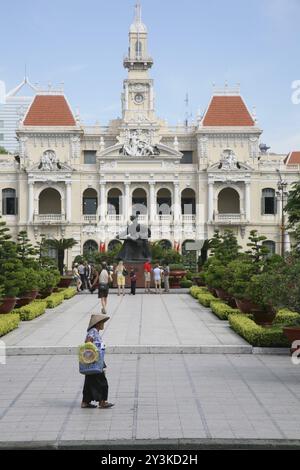 Bonjour Chi Minh Hôtel de ville à Saigon Banque D'Images