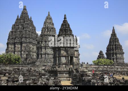 Prambanan est un temple hindou du neuvième siècle dans le centre de Java, Indonésie, Asie Banque D'Images