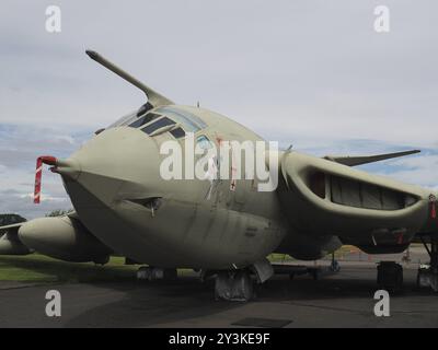 Elvington, Yorkshire, Royaume-Uni, 11 07 2023 : Handley page Victor B.1 bombardier stratégique britannique et pétrolier utilisé pendant la guerre froide par la Royal Banque D'Images