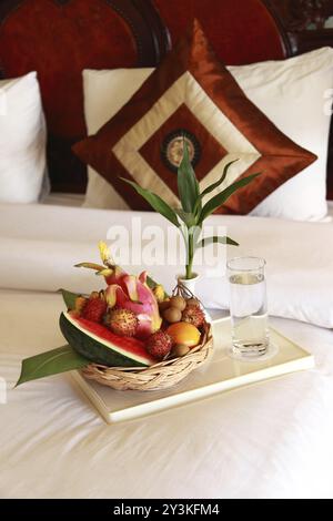 Panier de fruits dans un hôtel 5 étoiles Banque D'Images