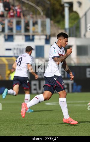 Como, Italie. 14 septembre 2024. Santiago Castro du Bologna FC lors du match de Serie A Enilive 2024/2025 entre Côme et Bologne au stade Giuseppe Sinigaglia de Côme, Italie du Nord - samedi 14 septembre 2024. Sport - Football. (Photo de Antonio Saia/LaPresse) crédit : LaPresse/Alamy Live News Banque D'Images