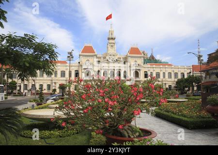 Bonjour Chi Minh Hôtel de ville à Saigon Banque D'Images