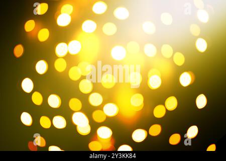 Abstrait festif élégant fond de flou avec des lumières bokeh et la texture étoiles Banque D'Images