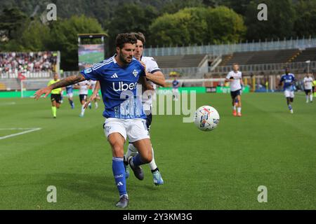 Como, Italie. 24 août 2024. Patrick Cutrone de Como 1907 en action lors du match de football Serie A Enilive 2024/2025 entre Côme et Bologne au stade Giuseppe Sinigaglia de Côme, Italie du Nord - samedi 14 septembre 2024. Sport - Football. (Photo de Antonio Saia/LaPresse) crédit : LaPresse/Alamy Live News Banque D'Images