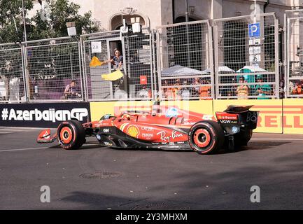 14 septembre 2024, Bakou City circuit, Bakou, FORMULE 1 QATAR AIRWAYS AZERBAIJAN GRAND PRIX 2024, sur la photo Carlos Sainz Jr. (ESP), Scuderia Ferrari HP Banque D'Images