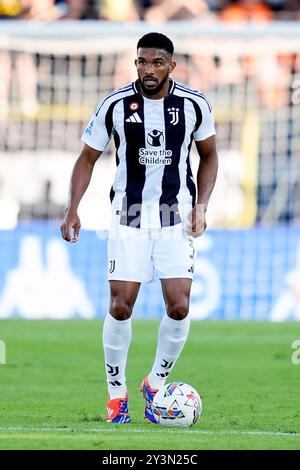 Empoli, Italie. 14 septembre 2024. Bremer de la Juventus FC lors du match de Serie A Enilive entre Empoli FC et Juventus FC au Stadio Carlo Castellani le 14 septembre 2024 à Empoli, Italie. Crédit : Giuseppe Maffia/Alamy Live News Banque D'Images