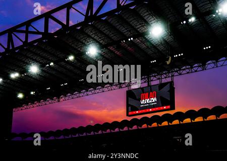 Milan, Italie. 14 septembre 2024. Stade San Siro avant le match de football Serie A entre Milan et Venezia au stade San Siro de Milan, Italie du Nord - samedi 14 septembre 2024. Sport - Soccer . (Photo de Spada/Lapresse) crédit : LaPresse/Alamy Live News Banque D'Images