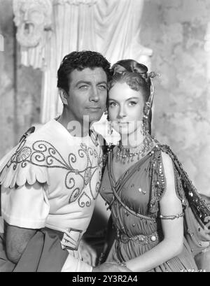 Portrait studio de ROBERT TAYLOR et DEBORAH KERR in QUO VADIS 1951 réalisateur MERVYN LEROY roman HENRYK SIENKIEWICZ scénario JOHN LEE MAHIN, S.N. BEHRMAN et SONYA LEVIEN musique MIKLOS ROZSA Cinématographie WILLIAM S. SKALL et ROBERT SURTEES costumes recréés par le producteur de HERSCHEL McCoy SAM ZIMBALIST Metro Goldwyn Mayer Banque D'Images