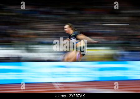 Bruxelles, Belgique. 14 septembre 2024. Néerlandaise Femke bol photographiée en action lors de la course féminine du 400 m haies, lors de la 48e édition du Memorial Van Damme athlétisme à Bruxelles, samedi 14 septembre 2024. La réunion 2024 de l'Allianz Memorial Van Damme Diamond League aura lieu les 13 et 14 septembre 2O24. BELGA PHOTO JASPER JACOBS crédit : Belga News Agency/Alamy Live News Banque D'Images