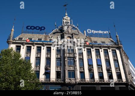 Le bâtiment Olav thon Gruppen, sur Stenersgata Oslo, Norvège Banque D'Images