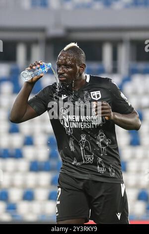 Mamadou Sakho du FC Torpedo Kutaisi lors du match de la ligue de football géorgienne 2024 entre le FC Dinamo Tbilissi et le FC Torpedo Kutaisi au Boris Paitchadze Dinamo Arena le 18 août 2024 à Tbilissi, Géorgie. Tbilissi Dinamo Arena nommé d'après Boris Paichadze, Akaki Tsereteli Avenue, Didube, Tbilissi, 0154, Géorgie Géorgie Copyright : xArturxStabulnieksx 652309 Banque D'Images