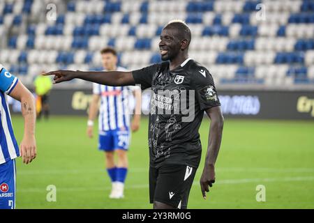 Mamadou Sakho du FC Torpedo Kutaisi lors du match de la ligue de football géorgienne 2024 entre le FC Dinamo Tbilissi et le FC Torpedo Kutaisi au Boris Paitchadze Dinamo Arena le 18 août 2024 à Tbilissi, Géorgie. Tbilissi Dinamo Arena nommé d'après Boris Paichadze, Akaki Tsereteli Avenue, Didube, Tbilissi, 0154, Géorgie Géorgie Copyright : xArturxStabulnieksx 653259 Banque D'Images