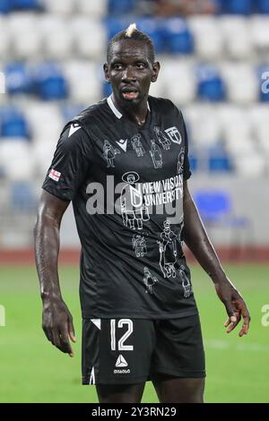 Mamadou Sakho du FC Torpedo Kutaisi lors du match de la ligue de football géorgienne 2024 entre le FC Dinamo Tbilissi et le FC Torpedo Kutaisi au Boris Paitchadze Dinamo Arena le 18 août 2024 à Tbilissi, Géorgie. Tbilissi Dinamo Arena nommé d'après Boris Paichadze, Akaki Tsereteli Avenue, Didube, Tbilissi, 0154, Géorgie Géorgie Copyright : xArturxStabulnieksx 653789 Banque D'Images