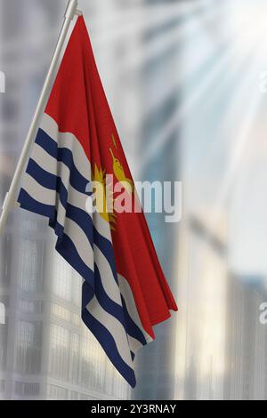 Drapeau national de Kiribati. Rendu 3D. Banque D'Images