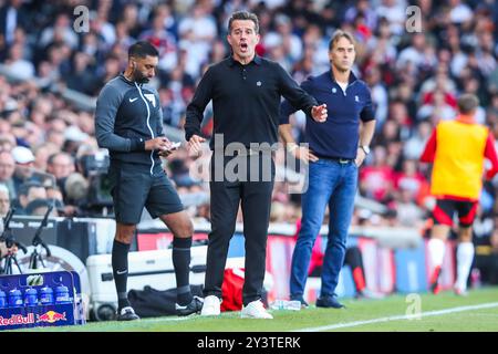 Marco Silva de Fulham réagit lors du match de premier League Fulham vs West Ham United à Craven Cottage, Londres, Royaume-Uni. 14 septembre 2024. (Photo par Izzy Poles/News images) à Londres, Royaume-Uni le 14/09/2024. (Photo par Izzy Poles/News images/SIPA USA) crédit : SIPA USA/Alamy Live News Banque D'Images