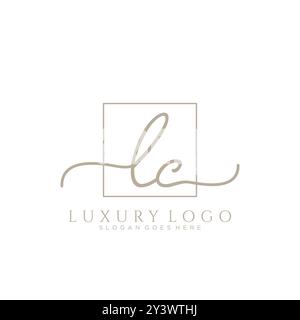 Logo d'écriture initiale LC Illustration de Vecteur