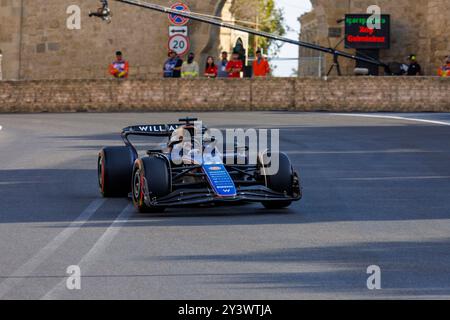 Circuit de la ville de Bakou, Bakou, Azerbaïdjan. 14 septembre 2024. Formule 1 Grand Prix d'Azerbaïdjan 2024 ; Journée de qualification ; pilote numéro 23 Williams Alex Albon pendant les sessions de qualification crédit : action plus Sports/Alamy Live News Banque D'Images