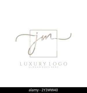 Logo JM écriture initiale Illustration de Vecteur