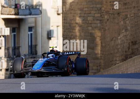 Circuit de la ville de Bakou, Bakou, Azerbaïdjan. 14 septembre 2024. Formule 1 Grand Prix d'Azerbaïdjan 2024 ; Journée de qualification ; numéro 43 Williams pilote Franco Colapinto pendant les sessions de qualification crédit : action plus Sports/Alamy Live News Banque D'Images