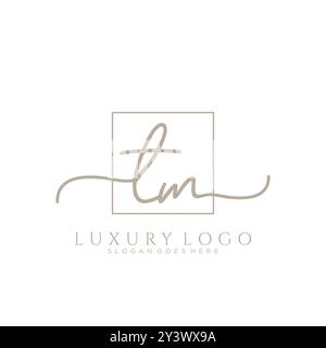 TM logo de l'écriture manuscrite initiale Illustration de Vecteur