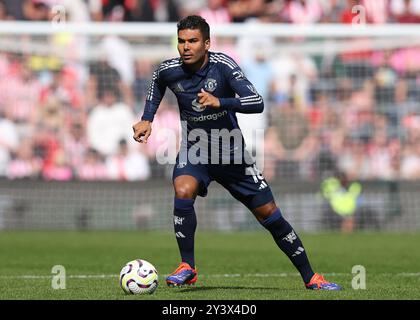 Southampton, Royaume-Uni. 14 septembre 2024. Le Casemiro de Manchester United lors du match de premier League au St Mary's Stadium de Southampton. Le crédit photo devrait se lire : Paul Terry/Sportimage crédit : Sportimage Ltd/Alamy Live News Banque D'Images