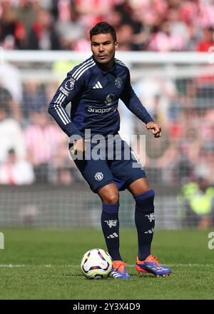 Southampton, Royaume-Uni. 14 septembre 2024. Le Casemiro de Manchester United lors du match de premier League au St Mary's Stadium de Southampton. Le crédit photo devrait se lire : Paul Terry/Sportimage crédit : Sportimage Ltd/Alamy Live News Banque D'Images