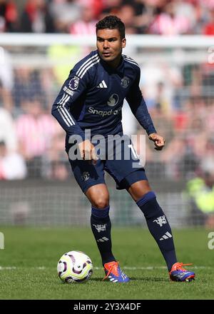 Southampton, Royaume-Uni. 14 septembre 2024. Le Casemiro de Manchester United lors du match de premier League au St Mary's Stadium de Southampton. Le crédit photo devrait se lire : Paul Terry/Sportimage crédit : Sportimage Ltd/Alamy Live News Banque D'Images