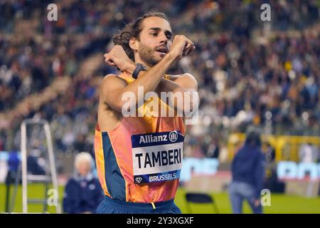 Leichtathletik, athlétisme, Wanda Diamond League finale Brussel 2024 Allianz Memorial van Damme Boudewijnstadion, Brussel, 14.09.2024 Hochsprung Gianmarco Tamberi Italien Fotocopyright Gladys Chai von der Laage Banque D'Images