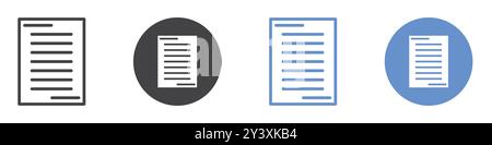 Icône de format symbole vectoriel ou collection d'ensembles de signes dans un contour noir et blanc Illustration de Vecteur