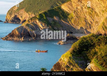 Combe Martin Bay et Hangman Hills, North Devon, Royaume-Uni Banque D'Images