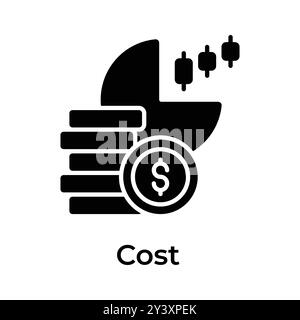 Conception de vecteur de coût de trading, prêt à l'emploi et icône de téléchargement Illustration de Vecteur