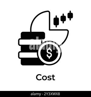 Conception de vecteur de coût de trading, prêt à l'emploi et icône de téléchargement Illustration de Vecteur