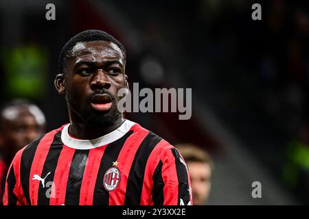 Milieu de terrain français #29 Youssouf Fofana lors du match de football italien Serie A entre l'AC Milan et Venezia au stade San Siro de Milan, Italie, le 14 septembre 2024 crédit : Piero Cruciatti/Alamy Live News Banque D'Images