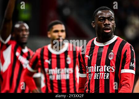 Milieu de terrain français #29 Youssouf Fofana lors du match de football italien Serie A entre l'AC Milan et Venezia au stade San Siro de Milan, Italie, le 14 septembre 2024 crédit : Piero Cruciatti/Alamy Live News Banque D'Images
