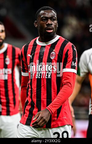 Milieu de terrain français #29 Youssouf Fofana lors du match de football italien Serie A entre l'AC Milan et Venezia au stade San Siro de Milan, Italie, le 14 septembre 2024 crédit : Piero Cruciatti/Alamy Live News Banque D'Images