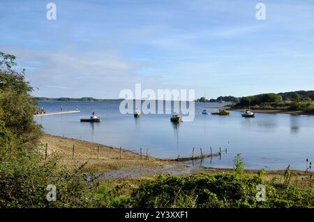 Une vue de Rutland Water, le plus grand réservoir artificiel d'Angleterre. Banque D'Images