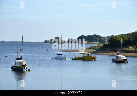 Une vue de Rutland Water, le plus grand réservoir artificiel d'Angleterre. Banque D'Images