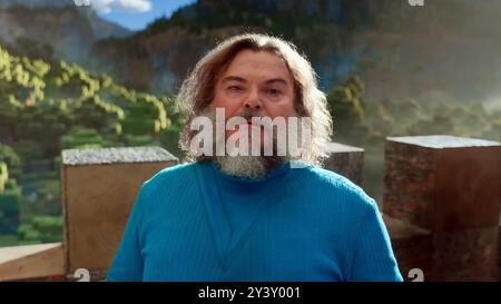 JACK BLACK dans Un FILM MINECRAFT (2025), réalisé par JARED HESS. Crédit : WARNER BROS. / Album Banque D'Images