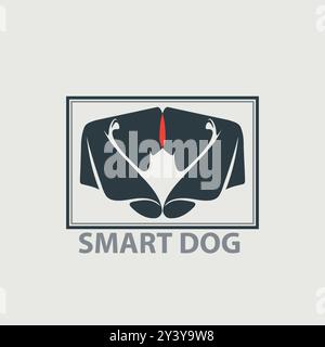 Modern Smart Dog Shape Emblem Symbol illustration stock vectorielle Illustration de Vecteur