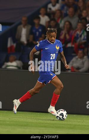 Bradley Barcola (France) lors du match UEFA 'Nations League 2024-2025' entre France 1-3 Italie au stade Paris des Princes le 06 septembre 2024 à Paris, France. (Photo de Maurizio Borsari/AFLO) Banque D'Images