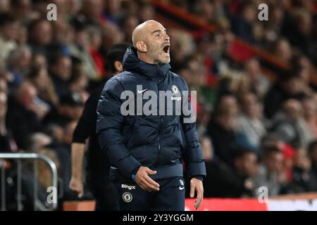 Enzo Maresca, entraîneur de Chelsea, lors du match de premier League entre Bournemouth et Chelsea au Vitality Stadium de Bournemouth, en Angleterre, le 14 septembre 2024. Photo Graham Hunt/ProSportsImages / DPPI Banque D'Images