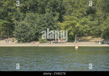 Plage des ouvriers, Tegelort, Tegeler See, Tegel, Reinickendorf, Berlin, Allemagne, Europe Banque D'Images