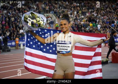 Leichtathletik, athlétisme, Wanda Diamond League finale Brussel 2024 Allianz Memorial van Damme Boudewijnstadion, Brussel, 14.09.2024 Sidney McLaughlin-Levrone USA, Fotocopyright Gladys Chai von der Laage Banque D'Images