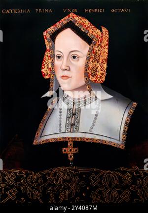 Katherine d'Aragon. Portrait de la première épouse du roi Henri VIII, Katarine d'Aragon / Katherine d'Aragon / Catherine d'Aragon (1485-1536) Banque D'Images