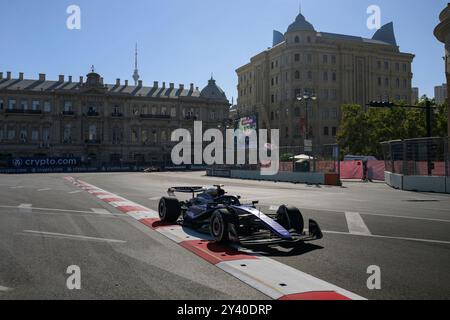 Bakou, Azerbaïdjan. 15 septembre 2024. Alexander Albon de Williams Racing pendant le jour de la course. Ahmad Al Shehab/Alamy Live News. Banque D'Images