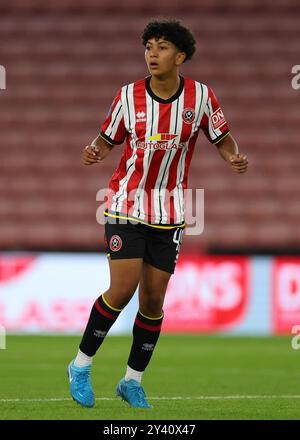 Sheffield, Royaume-Uni. 14 septembre 2024. Isla Phillips de Sheffield United lors du match de championnat féminin de FA à Bramall Lane, Sheffield. Le crédit photo devrait se lire : Simon Bellis/Sportimage crédit : Sportimage Ltd/Alamy Live News Banque D'Images