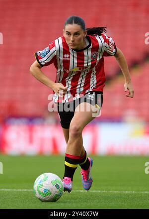 Sheffield, Royaume-Uni. 14 septembre 2024. Charlotte Wardlaw de Sheffield United lors du match de championnat féminin de FA à Bramall Lane, Sheffield. Le crédit photo devrait se lire : Simon Bellis/Sportimage crédit : Sportimage Ltd/Alamy Live News Banque D'Images